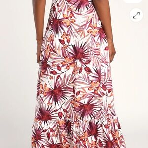 Lulu's Tropical Floral two piece Maxi Dress
